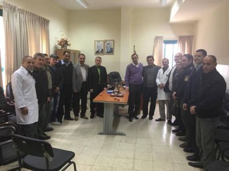 لجنة العلاقات العامة والإعلام في المؤسسة الأمنية والمحافظة تقوم بزيارة مستشفى الشهيد د. خليل سليمان